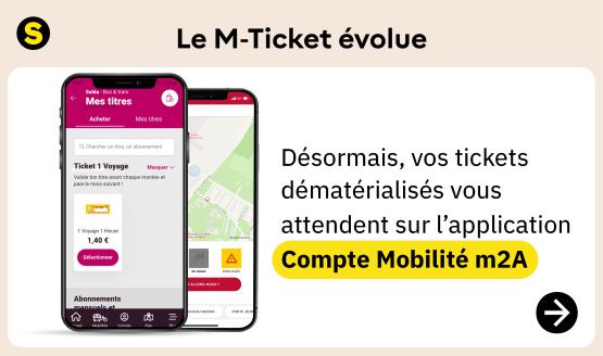 Achetez vos titres dématérialisés sur le Compte Mobilité m2A